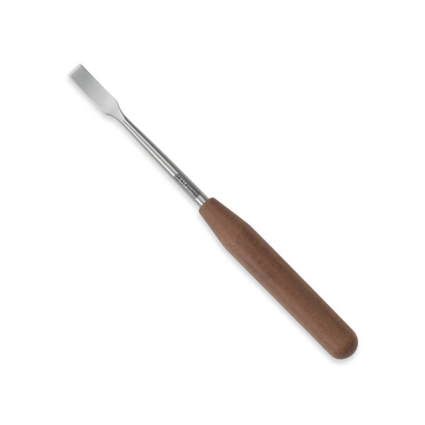 High-quality Bone Raspatory with Tufnol Handle designed for precise elevation and separation of periosteal tissue during orthopedic and surgical procedures, manufactured by RealForge.