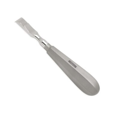 High-quality Farabeuf Rugine Elevator with a hollow handle, designed for precise elevation and separation of periosteal tissue during orthopedic and surgical procedures, manufactured by RealForge.