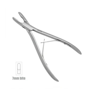 High-quality Adson Bone Nibbler designed for precise bone cutting and removal during orthopedic, spinal, and neurosurgical procedures, manufactured by RealForge.