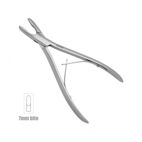 High-quality Adson Bone Nibbler designed for precise bone cutting and removal during orthopedic, spinal, and neurosurgical procedures, manufactured by RealForge.