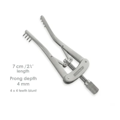 High-quality Alms Retractor designed for precise skin and soft tissue retraction during plastic, reconstructive, and cosmetic surgical procedures, manufactured by RealForge.