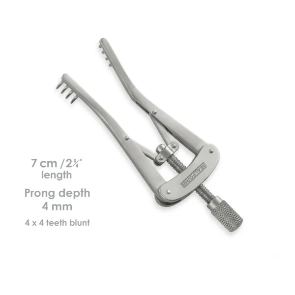 High-quality Alms Retractor designed for precise skin and soft tissue retraction during plastic, reconstructive, and cosmetic surgical procedures, manufactured by RealForge.