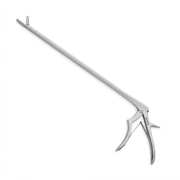 High-quality Anterior Disc Rongeur with a 35 cm length, designed for precise grasping and removal of intervertebral disc tissue during anterior spinal procedures, manufactured by RealForge.