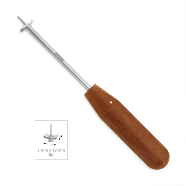 High-quality Caspar Bone Graft Holder and Impactor designed for secure bone graft placement and impaction during spinal surgical procedures, manufactured by RealForge.
