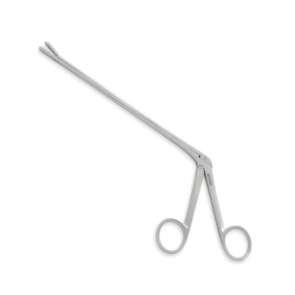 High-quality Caspar Toothed Disc Rongeur designed for secure grasping and precise removal of intervertebral disc tissue during spinal and neurosurgical procedures, manufactured by RealForge.