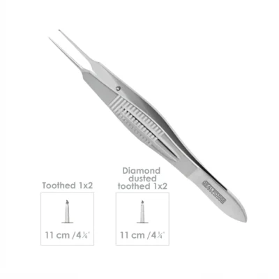 High-quality Castroviejo Suture Forceps designed for precise suture handling and delicate tissue manipulation during plastic, reconstructive, and microsurgical procedures, manufactured by RealForge.
