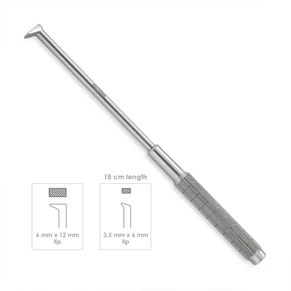 High-quality Cervical Bone Graft Impactor with a 90-degree offset, designed for precise bone graft placement and impaction during cervical spinal procedures, manufactured by RealForge.