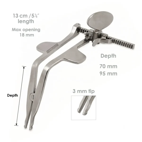 High-quality Cervical Vertebral Spreader designed for controlled vertebral distraction during cervical spine and neurosurgical procedures, manufactured by RealForge.
