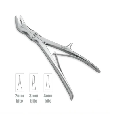 High-quality Echlin Duckbill Nibbler designed for precise bone cutting and removal during orthopedic, spinal, and neurosurgical procedures, manufactured by RealForge.