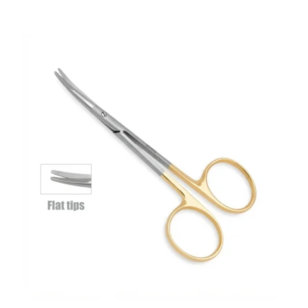 High-quality Greenberg PAR Scissors with tungsten carbide inserts, designed for precise tissue dissection and cutting during plastic, reconstructive, and microsurgical procedures, manufactured by RealForge.