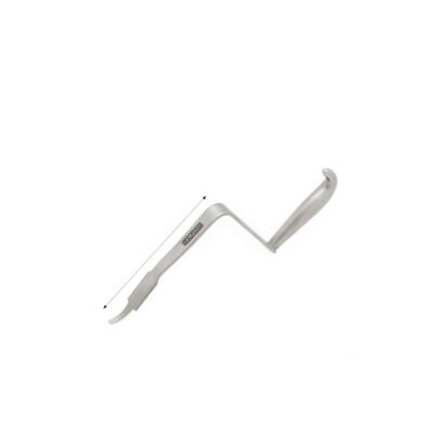 High-quality Hohmann Bone Elevator 90° Angled designed for bone elevation and soft tissue retraction during orthopedic and spinal surgical procedures, manufactured by RealForge.