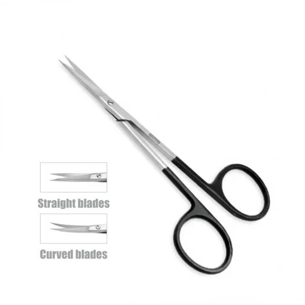 High-quality Iris Scissors designed for delicate tissue dissection and precise cutting during ophthalmic, plastic, and microsurgical procedures, manufactured by RealForge.