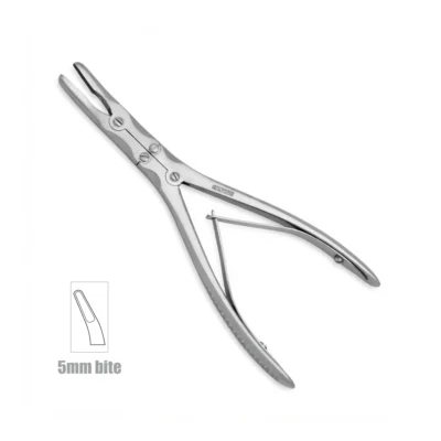 High-quality Jansen Bone Nibbler designed for precise bone cutting and removal during orthopedic, spinal, and neurosurgical procedures, manufactured by RealForge.