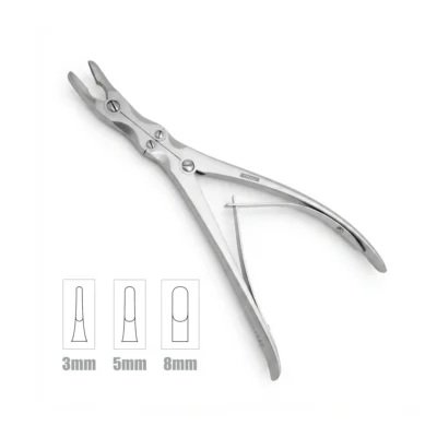 High-quality Leksell Bone Nibbler designed for precise bone cutting and removal during orthopedic, spinal, and neurosurgical procedures, manufactured by RealForge.