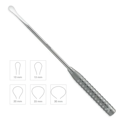 High-quality Long Anterior Comfort Cobb Elevator designed for precise periosteal elevation and soft tissue dissection during spinal and orthopedic surgical procedures, manufactured by RealForge.