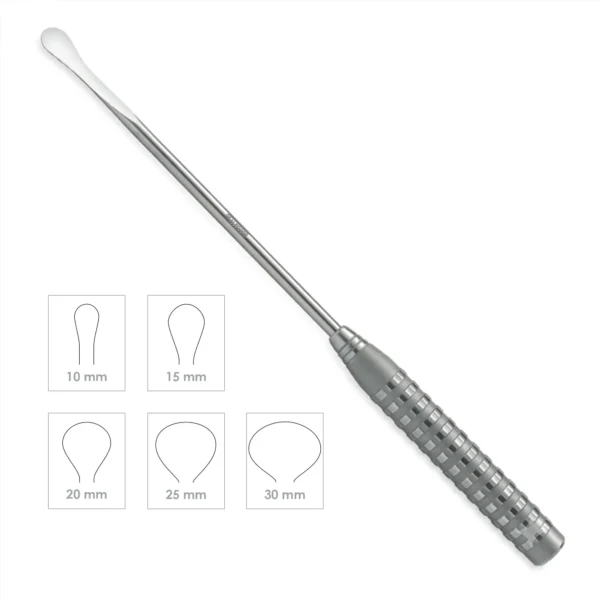 High-quality Long Anterior Comfort Cobb Elevator designed for precise periosteal elevation and soft tissue dissection during spinal and orthopedic surgical procedures, manufactured by RealForge.