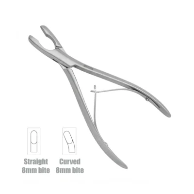 High-quality Luer Bone Nibbler designed for precise bone cutting and removal during orthopedic, spinal, and neurosurgical procedures, manufactured by RealForge.