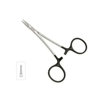 High-quality Micron Fine Needle Holder designed for secure needle handling and precise suturing during microsurgical, ophthalmic, and plastic surgical procedures, manufactured by RealForge.