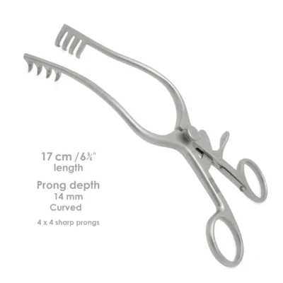 High-quality Mollison Self-Retaining Retractor Adult designed for hands-free soft tissue retraction during plastic, reconstructive, and ENT surgical procedures, manufactured by RealForge.
