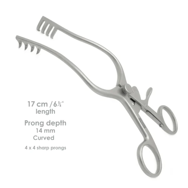 High-quality Mollison Self-Retaining Retractor Adult designed for hands-free soft tissue retraction during plastic, reconstructive, and ENT surgical procedures, manufactured by RealForge.