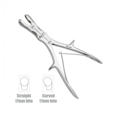 High-quality Mr. Blobby Stille-Luer Bone Nibbler designed for precise bone cutting and removal during orthopedic, spinal, and neurosurgical procedures, manufactured by RealForge.