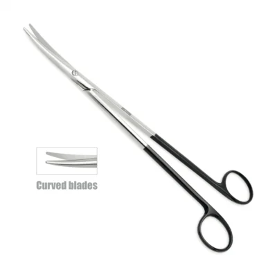 High-quality Nelson Metzenbaum Easy Cut Scissors designed for delicate tissue dissection and precise cutting during general, plastic, and reconstructive surgical procedures, manufactured by RealForge.