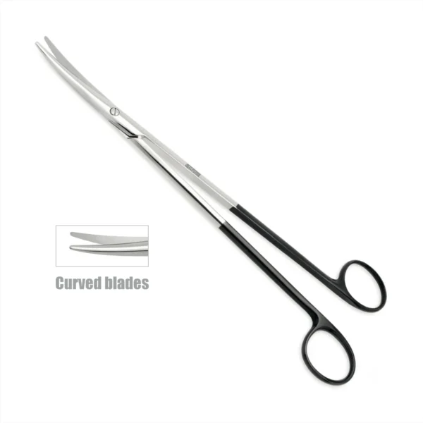 High-quality Nelson Metzenbaum Easy Cut Scissors designed for delicate tissue dissection and precise cutting during general, plastic, and reconstructive surgical procedures, manufactured by RealForge.