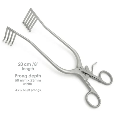 High-quality Norfolk and Norwich Self-Retaining Retractor designed for hands-free soft tissue retraction during plastic, reconstructive, and general surgical procedures, manufactured by RealForge.