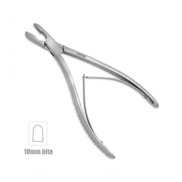 High-quality Northfield Bone Nibbler designed for precise bone cutting and removal during orthopedic, spinal, and neurosurgical procedures, manufactured by RealForge.