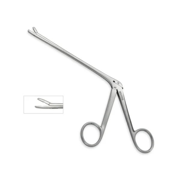High-quality Pea Pod Disc Rongeur designed for precise grasping and removal of intervertebral disc tissue during spinal and neurosurgical procedures, manufactured by RealForge.