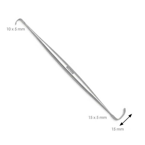 High-quality Ragnell-Davies Retractor designed for delicate soft tissue retraction during plastic, reconstructive, hand, and orthopedic surgical procedures, manufactured by RealForge.