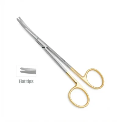 High-quality Ragnell-Kilner Scissors with tungsten carbide inserts, designed for precise tissue dissection and cutting during plastic, reconstructive, and microsurgical procedures, manufactured by RealForge.