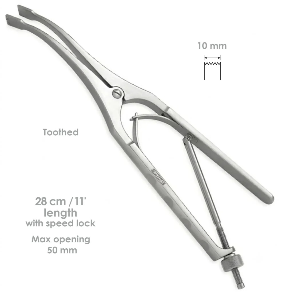 High-quality Scaglietti Lamina Spreader designed for controlled lamina distraction during spinal and neurosurgical procedures, manufactured by RealForge.