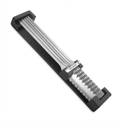 High-quality Scaglietti Straight Osteotome Set designed for precise bone cutting and shaping during orthopedic and spinal surgical procedures, manufactured by RealForge.
