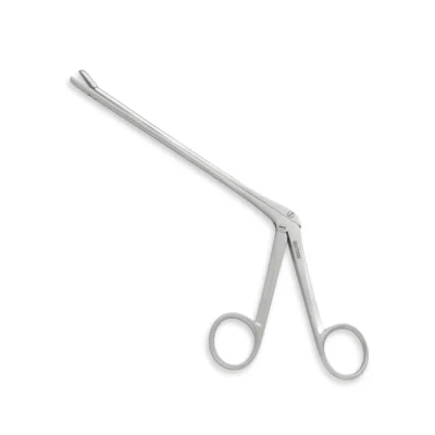 High-quality Schlesinger Toothed Rongeur designed for secure grasping and removal of intervertebral disc tissue during spinal and neurosurgical procedures, manufactured by RealForge.