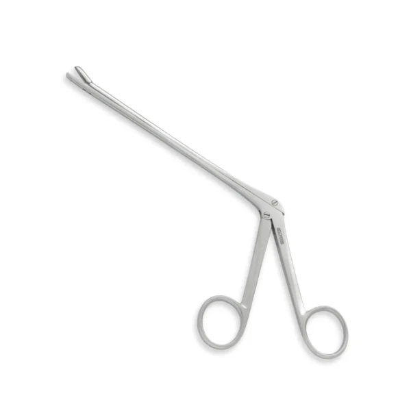 High-quality Schlesinger Toothed Rongeur designed for secure grasping and removal of intervertebral disc tissue during spinal and neurosurgical procedures, manufactured by RealForge.