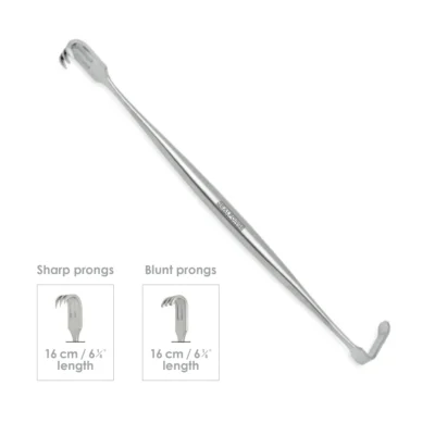 High-quality Senn-Miller Retractor designed for precise skin and soft tissue retraction during plastic, orthopedic, and general surgical procedures, manufactured by RealForge.
