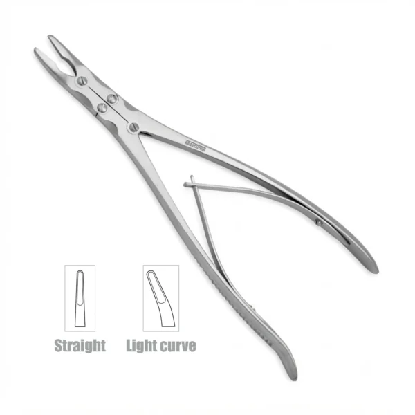 High-quality Smith-Peterson Bone Nibbler designed for precise bone cutting and removal during orthopedic, spinal, and reconstructive surgical procedures, manufactured by RealForge.
