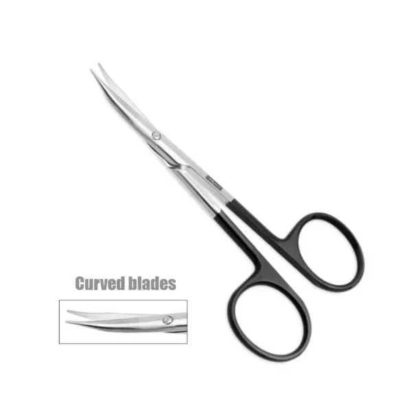 Stevens-Stille Pattern Tenotomy Scissors with micro serrated curved blades for plastic surgery