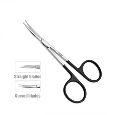High-quality Stevens Tenotomy Scissors with micro-serrated blades, designed for delicate tissue dissection and precise cutting during ophthalmic, plastic, and microsurgical procedures, manufactured by RealForge.