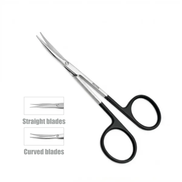 High-quality Stevens Tenotomy Scissors with micro-serrated blades, designed for delicate tissue dissection and precise cutting during ophthalmic, plastic, and microsurgical procedures, manufactured by RealForge.