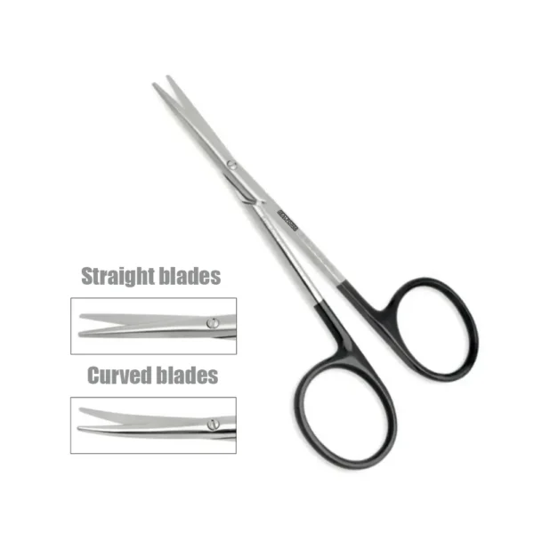 Strabismus Scissors with micro serrated cutting edge and blunt tips for plastic surgery