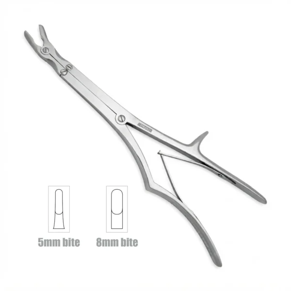 High-quality Sypert Bone Nibbler designed for precise bone cutting and removal during orthopedic, spinal, and neurosurgical procedures, manufactured by RealForge.