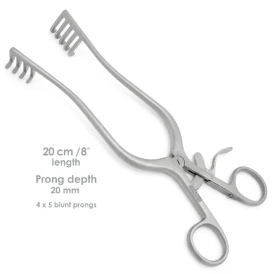 High-quality Travers Self-Retaining Retractor designed for hands-free soft tissue retraction during plastic, reconstructive, and general surgical procedures, manufactured by RealForge.