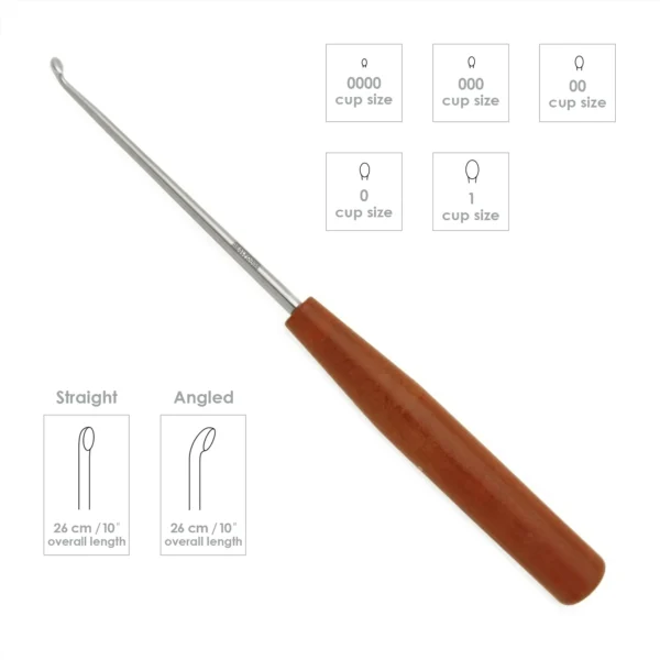 High-quality Tufnol Handle Micro Curette designed for precise tissue curettage and delicate bone debridement during spinal and microsurgical procedures, manufactured by RealForge.