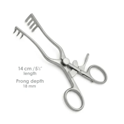 High-quality West's Self-Retaining Retractor designed for hands-free soft tissue retraction during plastic, reconstructive, and ENT surgical procedures, manufactured by RealForge.